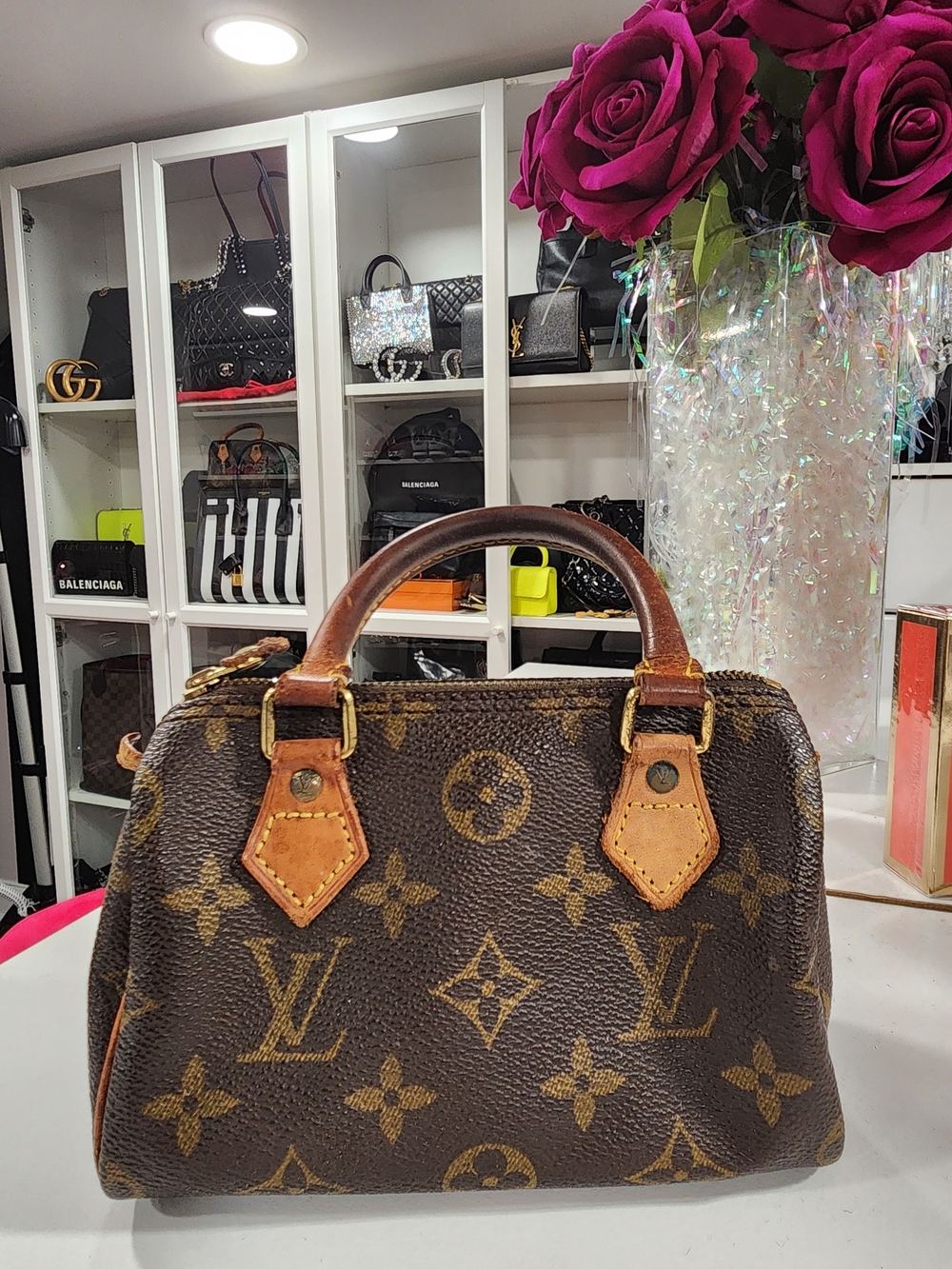 Louis Vuitton Brown Monogram Mini Speedy Handbag